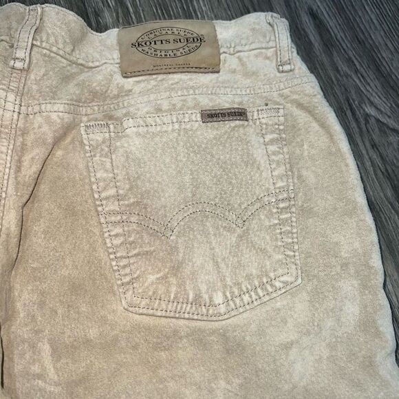 Skotts Tan Suede Leather Pants Size 14/26 - Picture 6 of 13